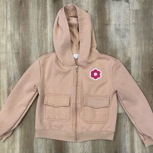 btween Hoodie with Pink Flower Patch